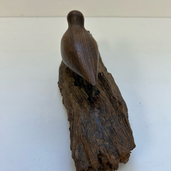 hand-carved Mid-Century Modern (MCM) wooden bird folk art sculpture - Picture 2 of 8